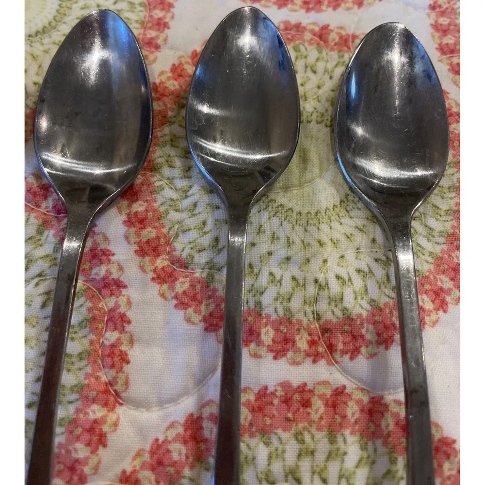 Northland Oneida Love Story Stainless Flatware Ice Tea Spoons Spoon Lot Of 7 VTG